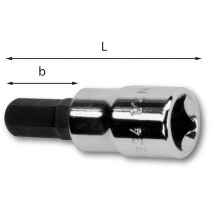 USAG U02340028 - Clé à douille 1/4" pour vis à six pans creux