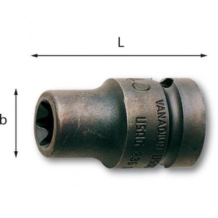 USAG U02350440 - Clé à douille impact 1/2'' TORX®