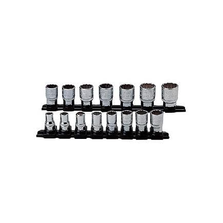USAG U02359225 - Jeu de 15 clés à douille 1/2'' 12 pans