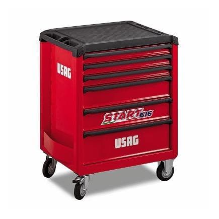 USAG U05160006 - Carrello Start portautensili per officine - 6 cassetti (vuoto)