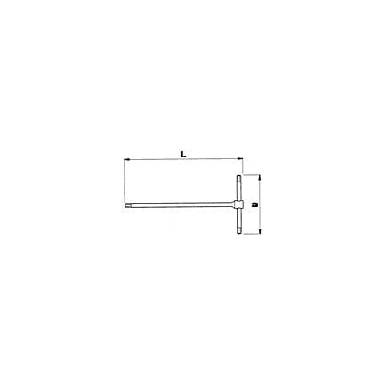USAG U02800186 - Jeu de 8 clés en T six pans mâle