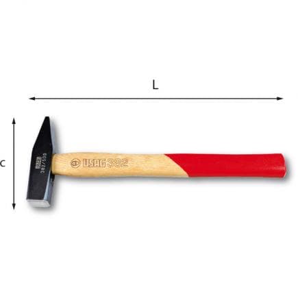USAG U03820002 - Marteau avec manche en bois pour mécanicien