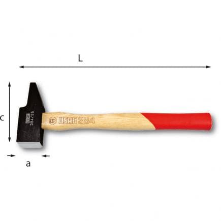 USAG U03840014 - Marteau avec manche en bois pour mécanicien