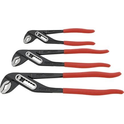VBW 87966164 - 966-K/3S - Pince réglable pour tubes rouges avec poignée noire (3 pcs.)