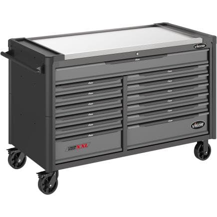 VIGOR V4481-XXL - Servante d'atelier Série XXL avec plan de travail en acier inoxydable 1625x695x1017mm (vide)
