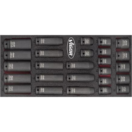 VIGOR V5602 - Jeu de douilles à chocs 1/2" (26 pcs.)