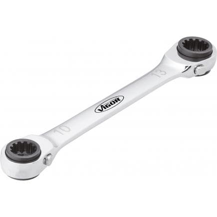 VIGOR V3607 - Clé polygonale double à cliquet, profil de multifonction