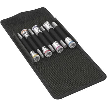WERA 05003180001 - Jeu de douille-embouts 3/8" avec fonction de retenue et attachement (7 pcs.)