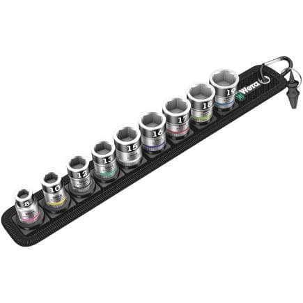WERA 05003970001 - Jeu de douilles 3/8" avec fonction de retenue (10 pcs.)