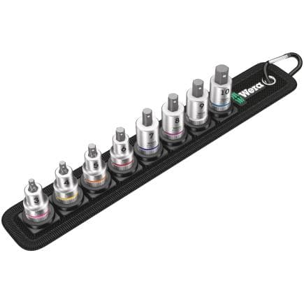 WERA 05003971001 - Jeu de douille-embouts 3/8" pour vis six pans creux avec fonction de retenue (8 pcs.)