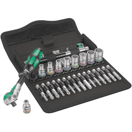 WERA 05004019001 - Jeu cliquet Speed 1/4" et douille pouces (28 pcs.)