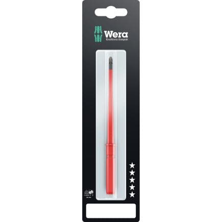 WERA 05004455001 - Tournevis Pozidriv interchangeable VDE (emballage libre-service)