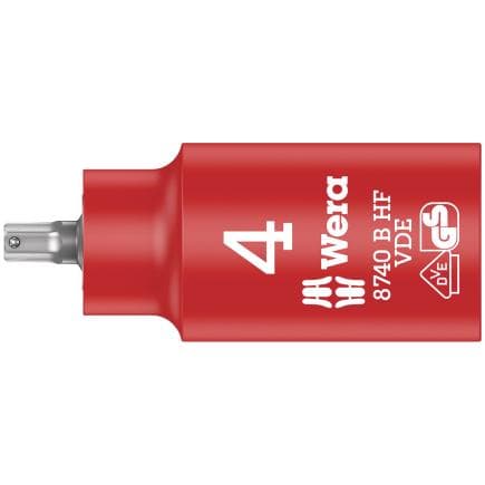 WERA 05004901001 - Douille-embout VDE isolée pour vis à six pans creux 3/8" avec fonction de retenue