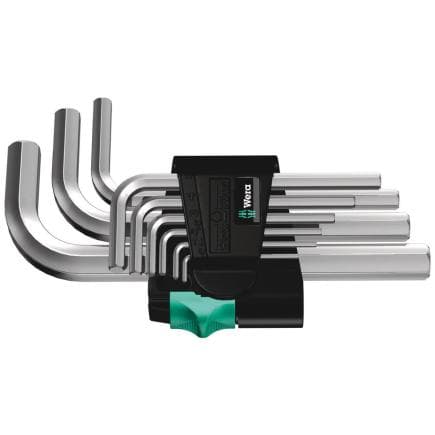 WERA 05021406001 - Jeu de clés mâles coudées métrique chromées (9 pcs.)