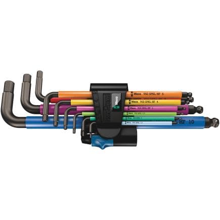 WERA 05022210001 - Jeu de clés mâles coudées métrique multicolour avec fonction de retenue (9 pcs.)