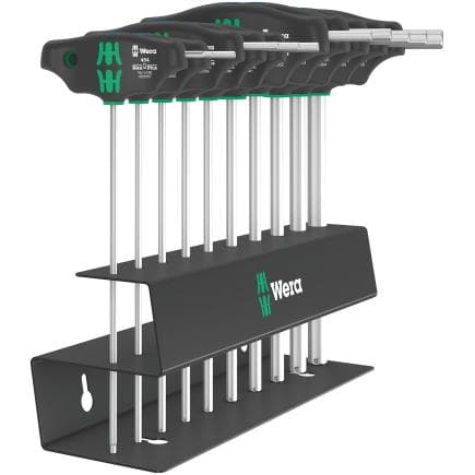 WERA 05023454001 - Jeu de tournevis pouces à manche en T avec fonction de retenue (10 pcs.)