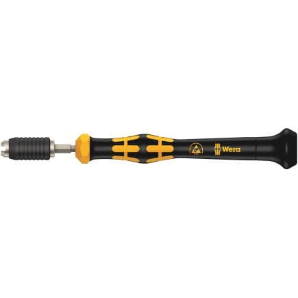 WERA 05074800010 - Tournevis dynamométriques ESD micro avec valeur préréglée en usine à la demande du client avec mandrin à serrage rapide
