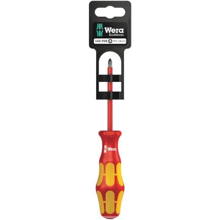 WERA 05100011001 - Tournevis isolé pour vis Phillips (emballage libre-service)
