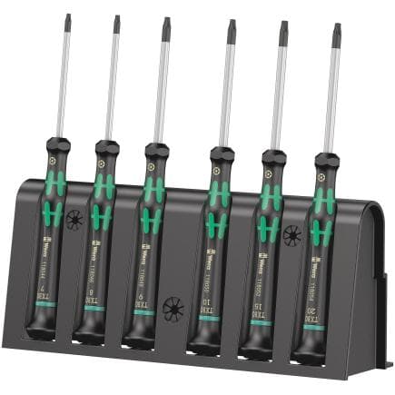 WERA 05118154001 - Jeu de tournevis Torx électronicien avec rack (6 pcs.)