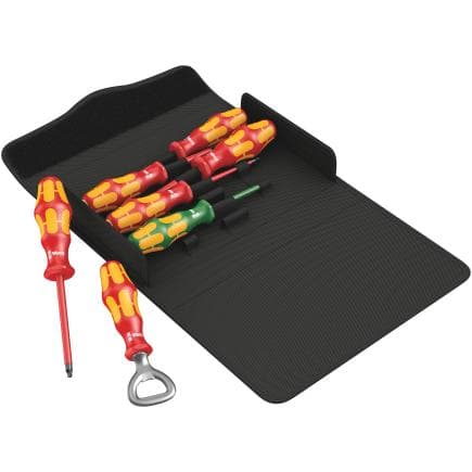 WERA 05136018001 - Jeu de tournevis VDE avec lame à diamètre réduit pour certains modèles (7 pcs.)