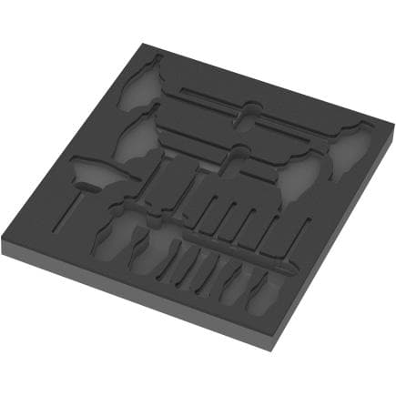 WERA 05137313001 - Insert en mousse pour jeu de "Tournevis Hex 1" (sans outils) 344 x 30 x 392 mm