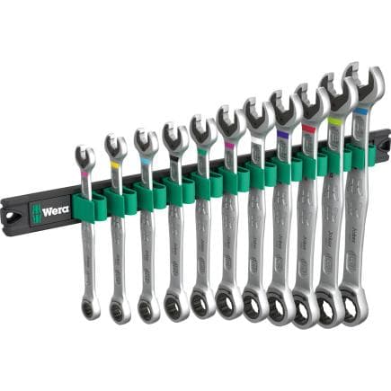 WERA 05020014001 - 9630- Jeu de clés mixtes à cliquet avec bande magnétique (11 pcs.)
