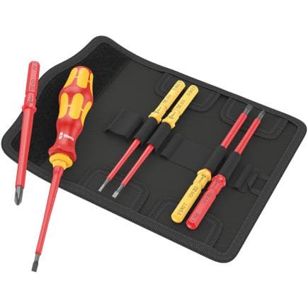 WERA 05006600001 - Kraftform Kompakt VDE et kit porte-embouts (7 pièces)