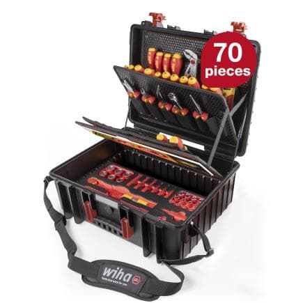 WIHA 45802 - Coffret à outils XL eMobility pour véhicules hybrides et électriques (70 pcs.)