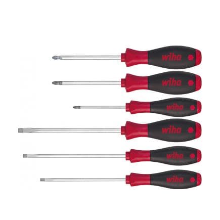 WIHA 26113 - Jeu de tournevis SoftFinish® à fente Phillips et Pozidriv (6 pcs.)
