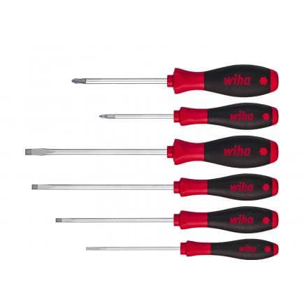 WIHA 21249 - Jeu de tournevis SoftFinish® à fente Pozidriv à écrou hexagonale (6 pcs.)