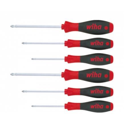 WIHA 26146 - Jeu de tournevis SoftFinish® à fente Phillips et Pozidriv (6 pcs.)