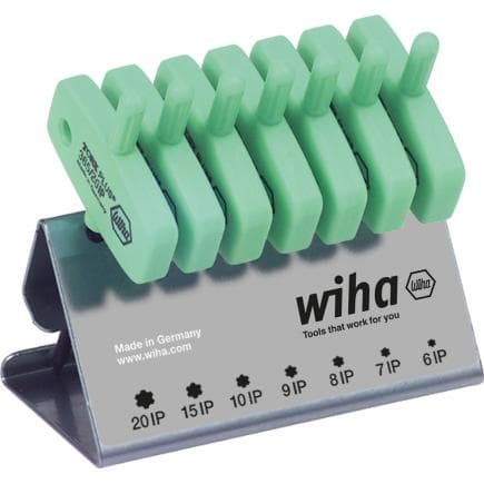 WIHA 26261 - Jeu de clés Allen à manche à clé TORX PLUS® oxyde noire avec support (8 pcs.)