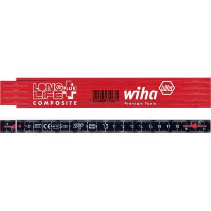 WIHA 37067 - Mètre pliant Longlife Plus Composite 2 m 10 branches