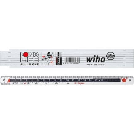 WIHA 33232 - Mètre pliant Longlife All in One 2 m 10 branches