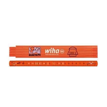 WIHA 42068 - Mètre pliant d'électricien Longlife 2 m 10 branches