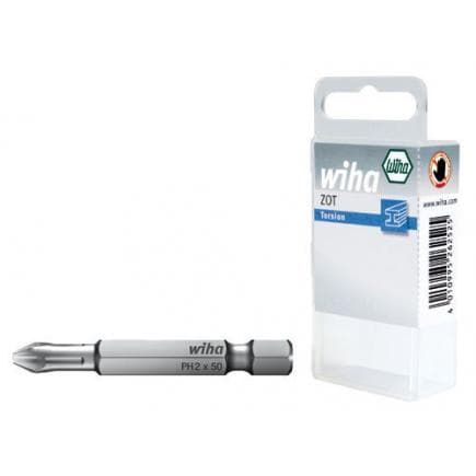 WIHA 36193 - Jeu d'embouts Professional 50 mm Phillips 1/4" en coffret (2 pcs.)