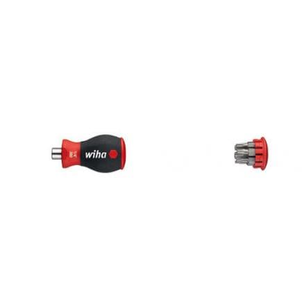WIHA 33744 - Tournevis avec porte-embout magnétique à magasin avec 6 embouts TORX® Stubby 1/4" sous blister