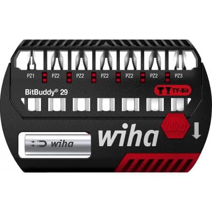 WIHA 42098 - Jeu d'embouts BitBuddy® TY 29 mm Pozidriv 1/4" (9 pcs.)