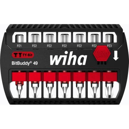 WIHA 42099 - Jeu d'embouts BitBuddy® TY 49 mm Pozidriv 1/4" (8 pcs.)