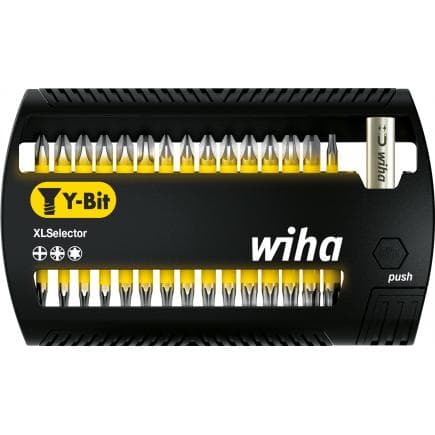 WIHA 41832 - Jeu d'embouts XLSelector Y 25 mm Phillips, Pozidriv et TORX® 1/4" (32 pcs.)