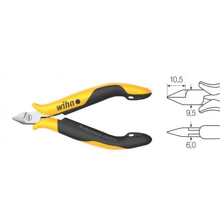 WIHA 26808 - Pince coupante Professional ESD à tête pointue étroite avec coupe